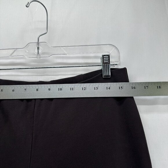 EILEEN FISHER Pants Size S Washable Stretch Crepe Straight Ankle Pull On Brown - Picture 9 of 11